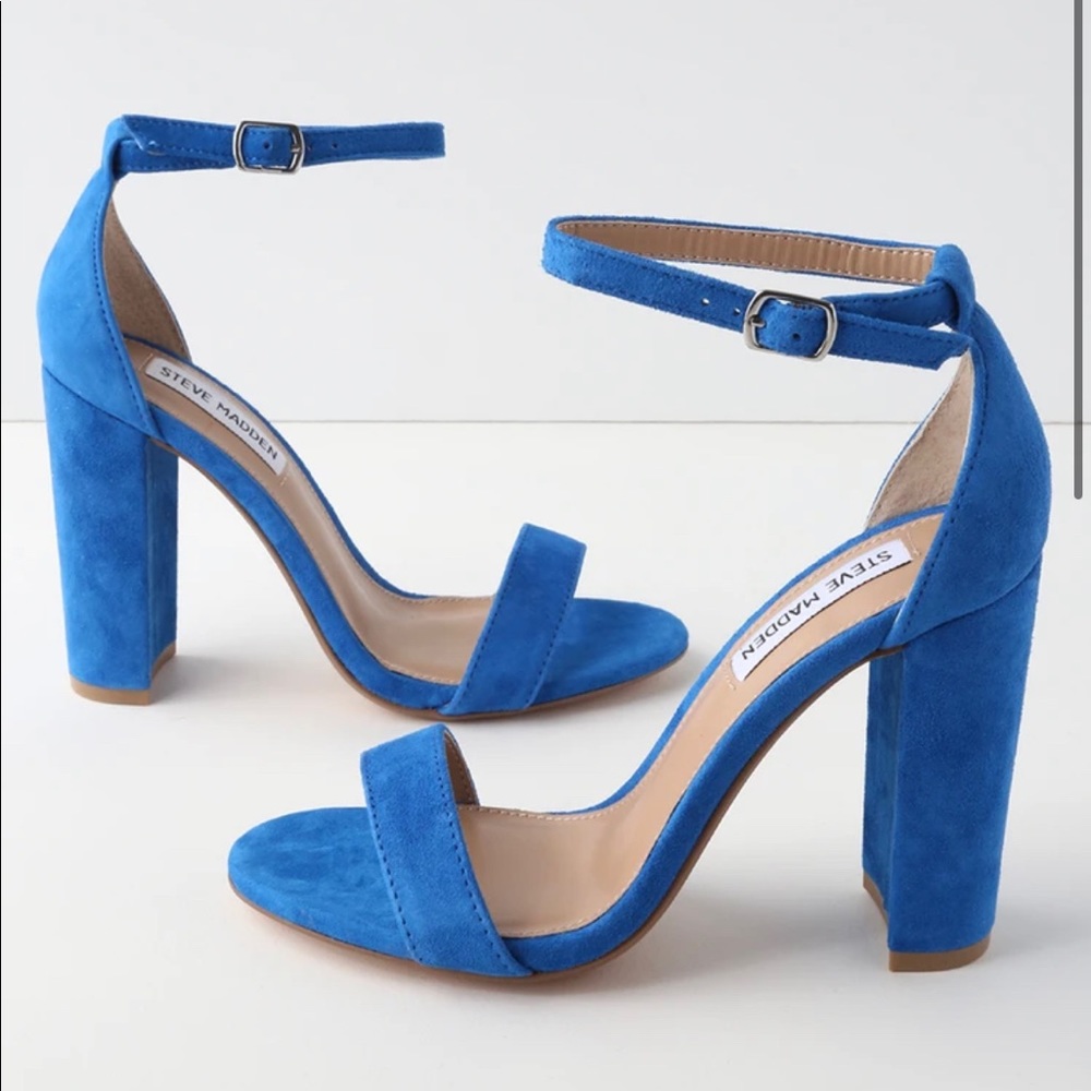 STEVE MADDEN ankle strap chunky heels. Women’s size 7M